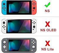 Vista 2 de eXtremeRate PlayVital Back Cover for Nintendo Switch Console, Handheld Separable Protector Hard Shell for NS Joycon, Customized Dockable Protective