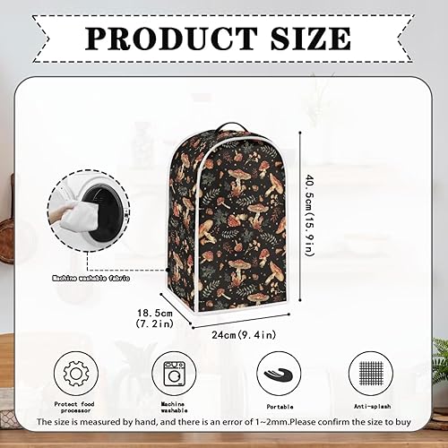 Vista 113 de Cubiertas de licuadora con diseño de poste de girasol, cubierta a prueba de polvo con asa, lavable para cocina, universal, para procesador de Cartel