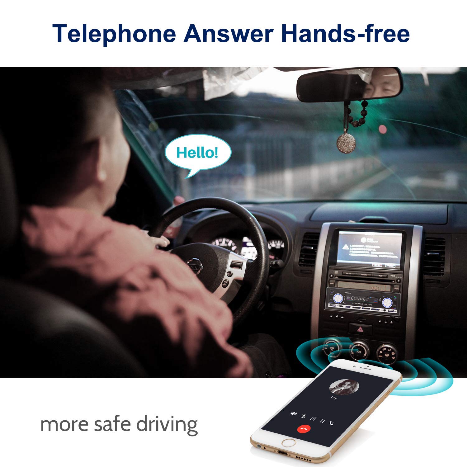 Aigoss Car Stereo with Bluetooth, Car 