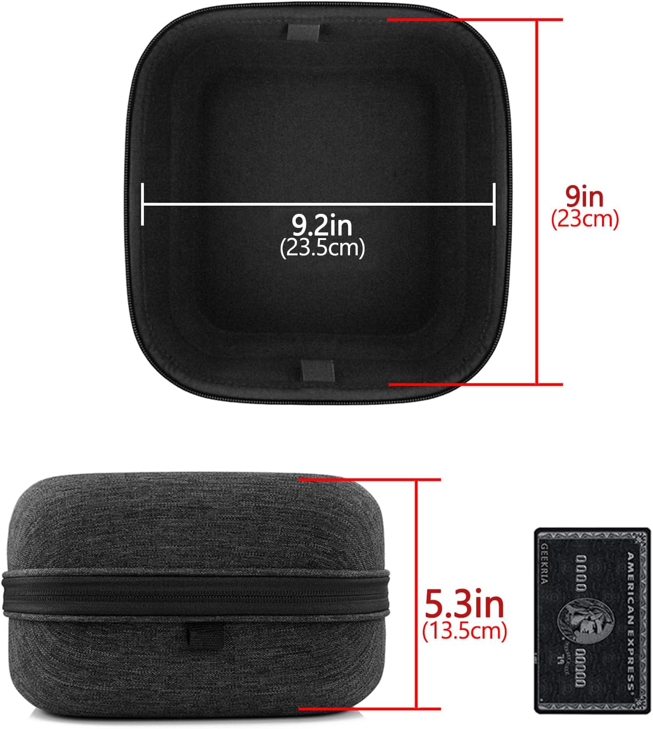 Geekria Shield Headphones Case Compatible with Sennheiser HD800S, HD800, HD820, HD700, HD660s2, HD650, PXC550 II, Replacement Hard Shell Travel Carrying Bag with Cable Storage (Dark Grey) - Image 4