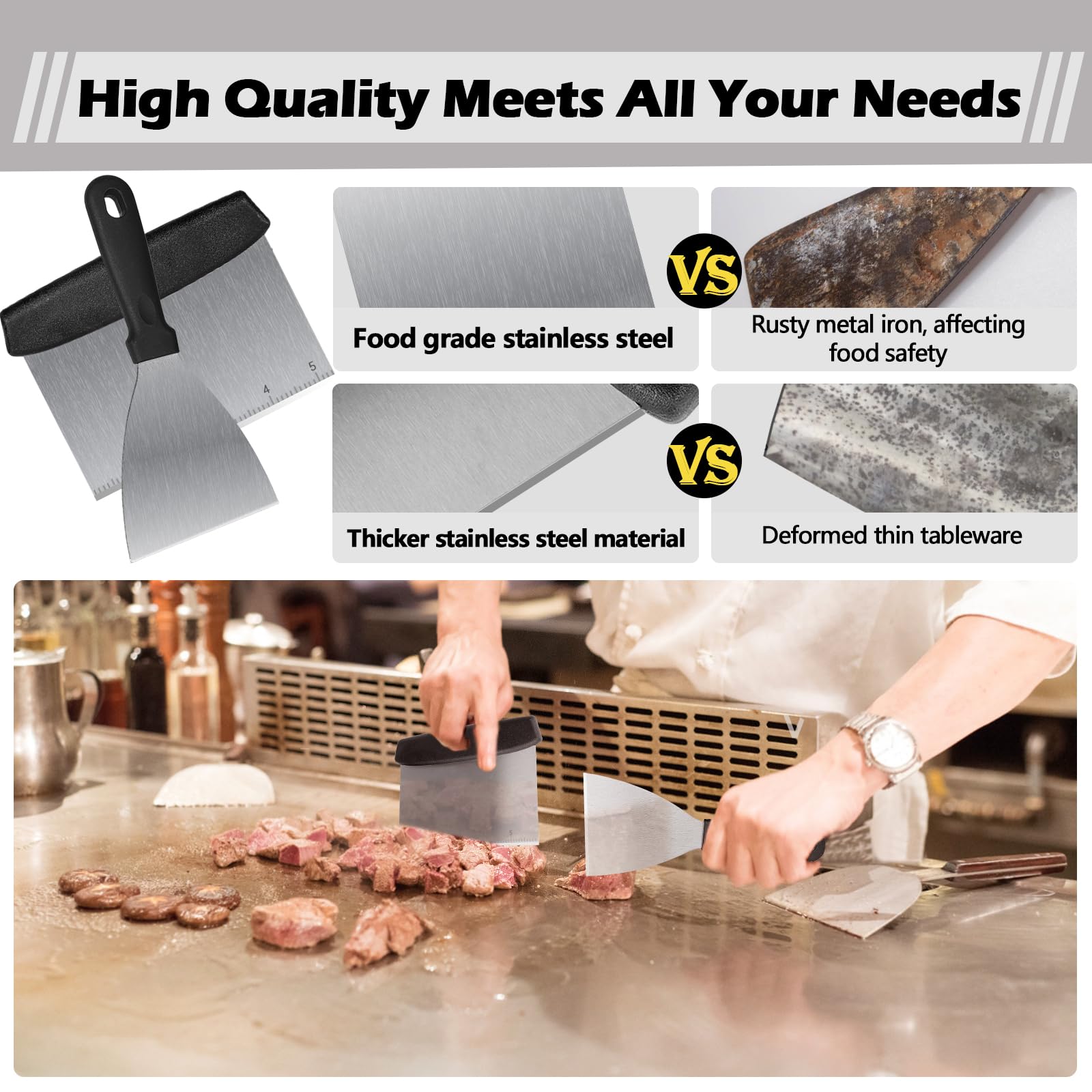 Accesorios para Plancha, Juegos de Herramientas para Barbacoa