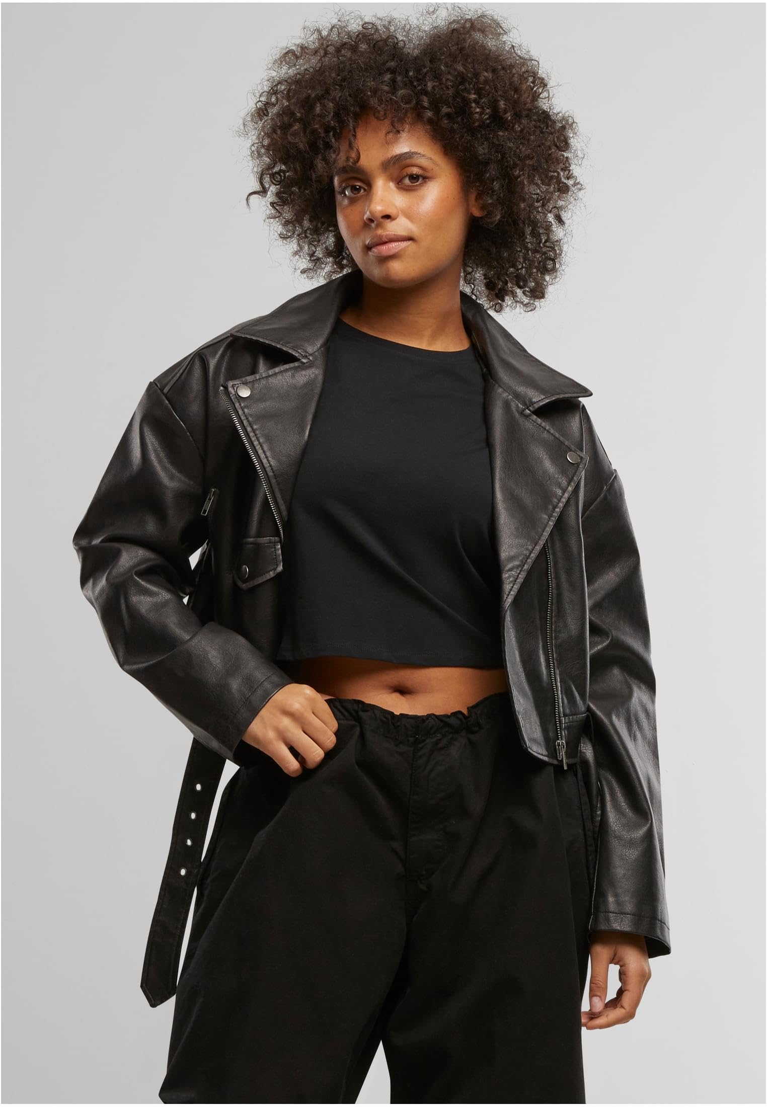 Urban Classics Ladies Vintage Leather Jacket