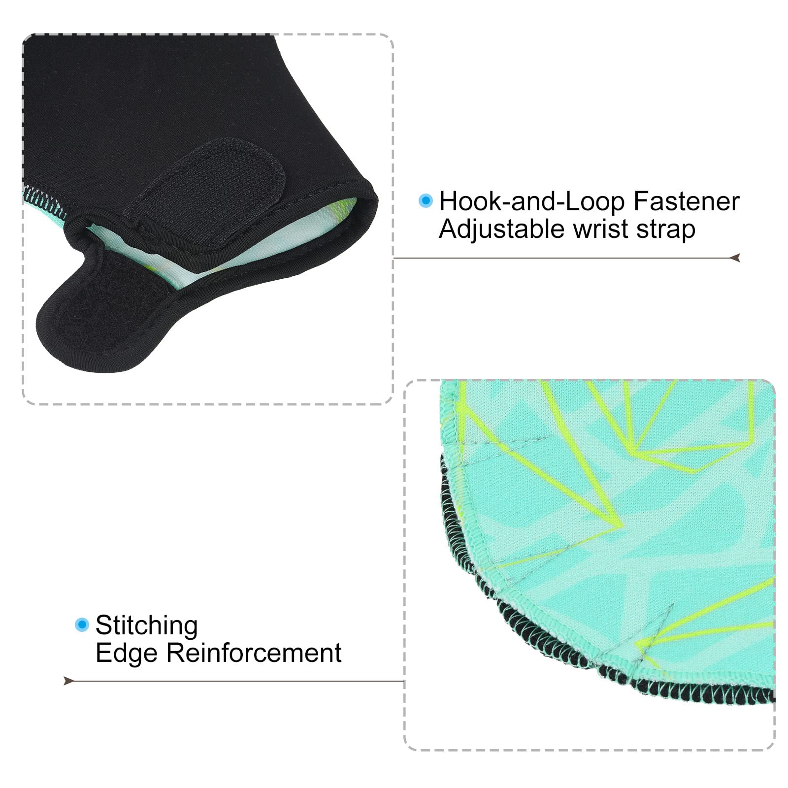 PATIKIL 17,8 X 15,2 Cm Silikon-Schwimmhandschuhe, Gewebte