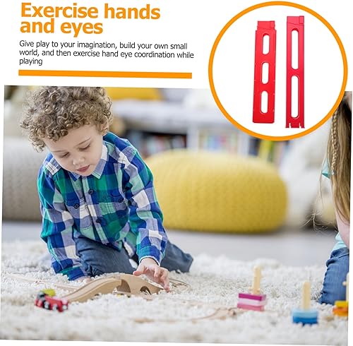 Miniatura 9 de VICASKY 2 piezas de accesorios de tren pequeño tren con dominó juguete para herramientas, juguetes de madera, juguetes para niños, bandeja de madera