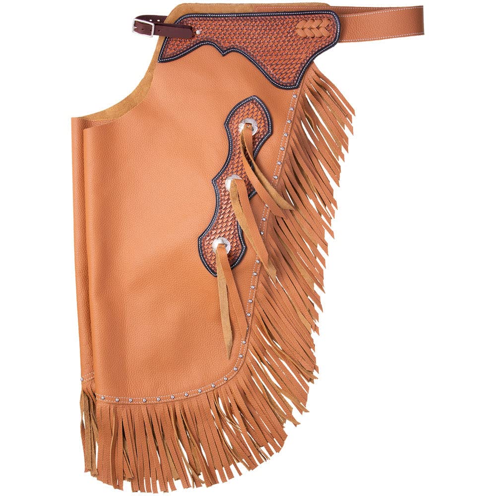 Chinks in pelle western con carré lavorato uomo donna bambino ST-011