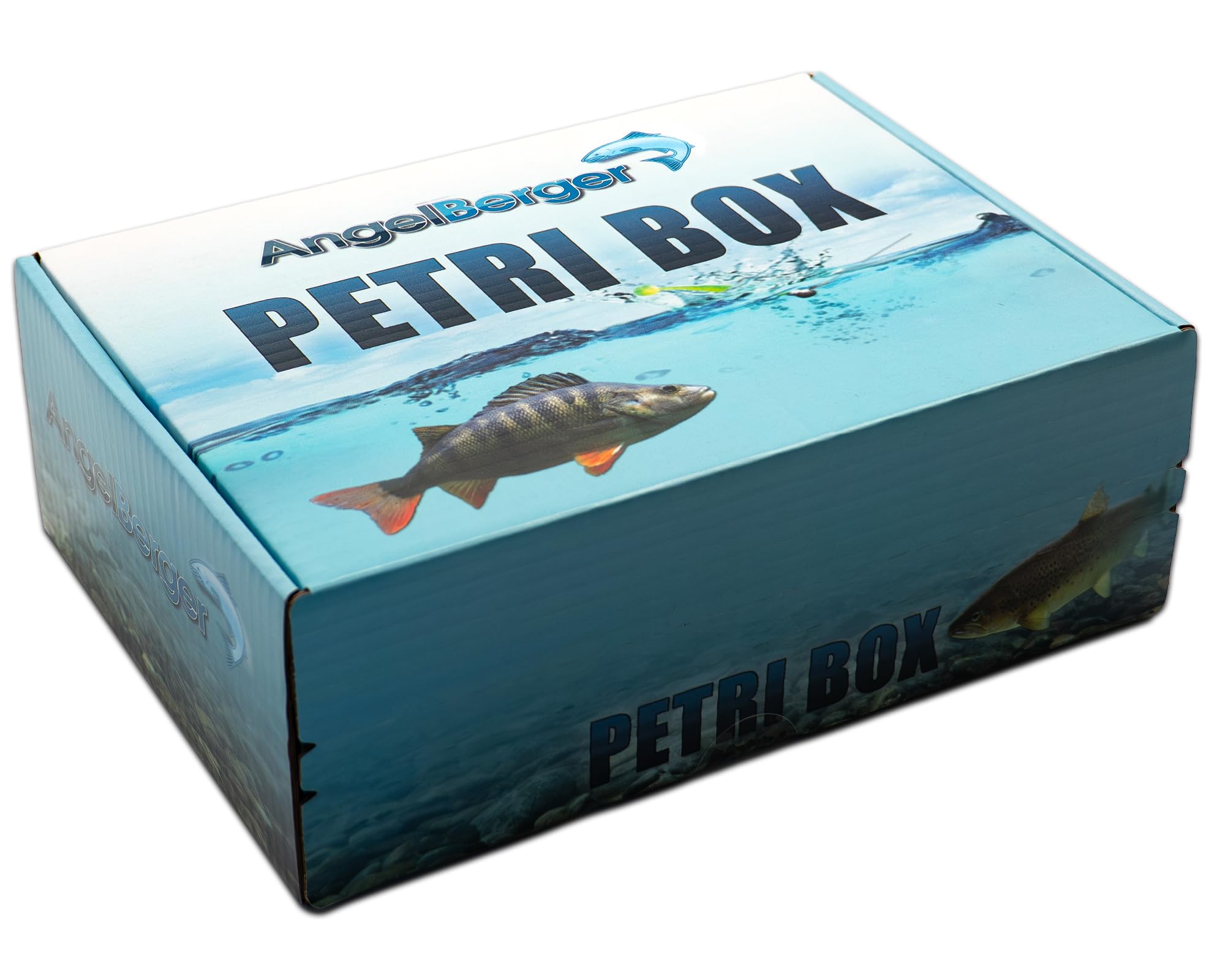 Angel-Berger Petri Box Allround Angelbox Promo Box Geschenk Angeln Überraschungsbox für Angler Fishing Mystery Box Angelzubehör Angelsets