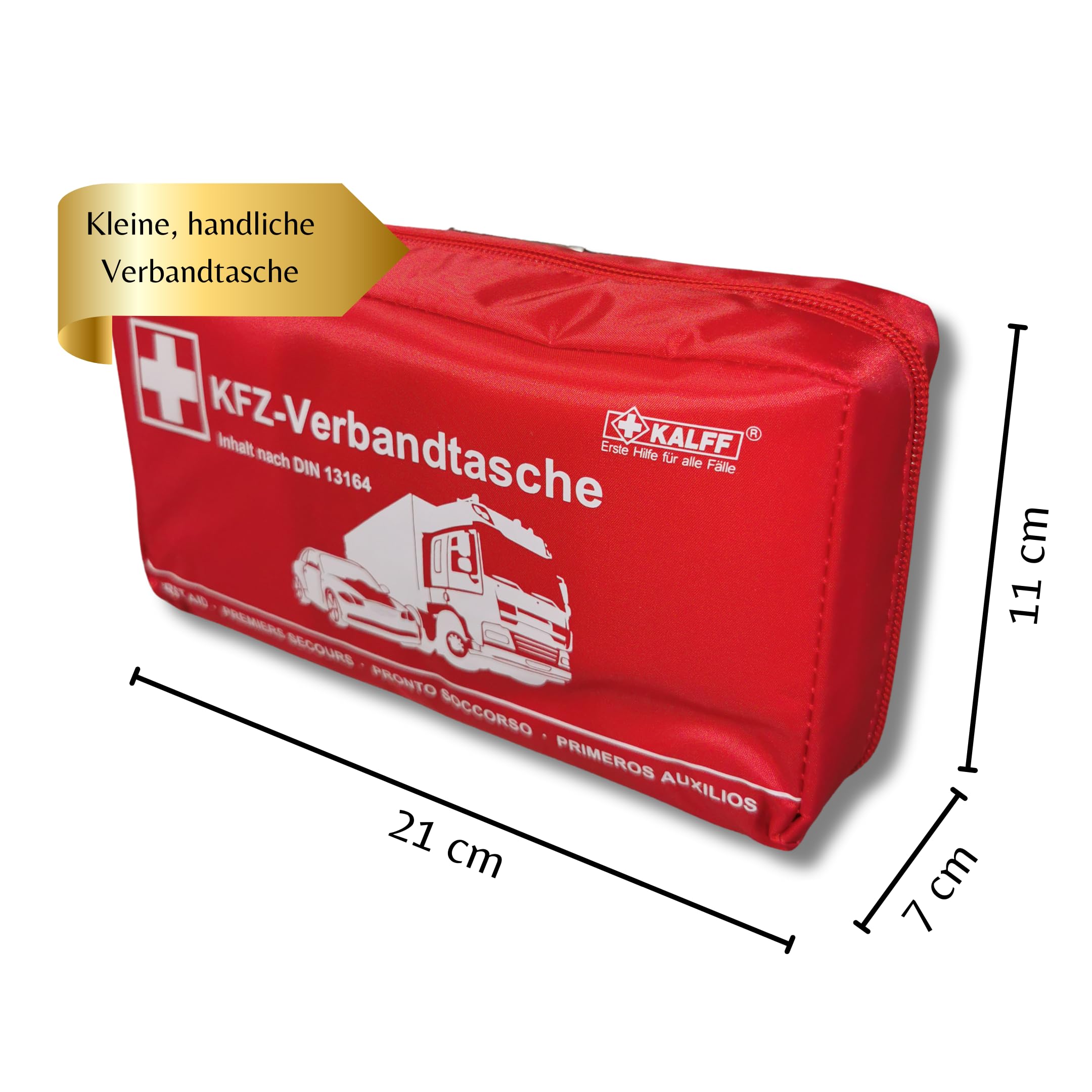 KALFF 7151 KFZ-Verbandtasche DIN Standard DIN 13164 mit Erste-Hilfe Broschüre