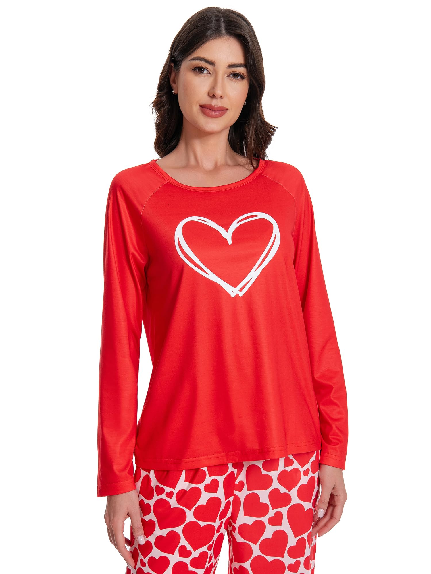Conjunto de pijama a juego para parejas para mujeres y hombres, ropa de dormir de manga larga con bolsillo