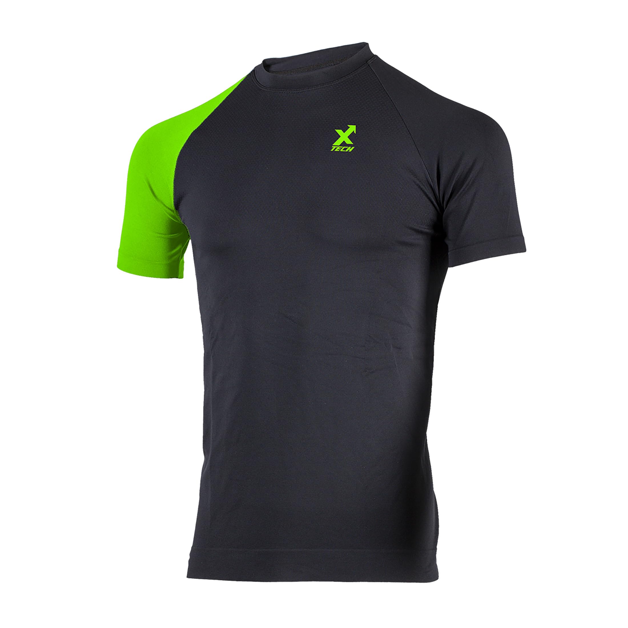 Camiseta Power 01 de manga corta negra S/M, camiseta técnica 4 estaciones, ligera y transpirable, para correr, senderismo y gimnasio