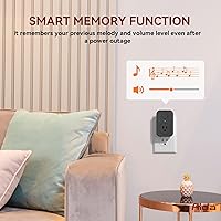 Vista 7 de Timbre inalámbrico AIDA, timbre autoalimentado con tomacorriente extra, sin necesidad de batería, botón de presión, timbre de puerta inalámbrico, 5
