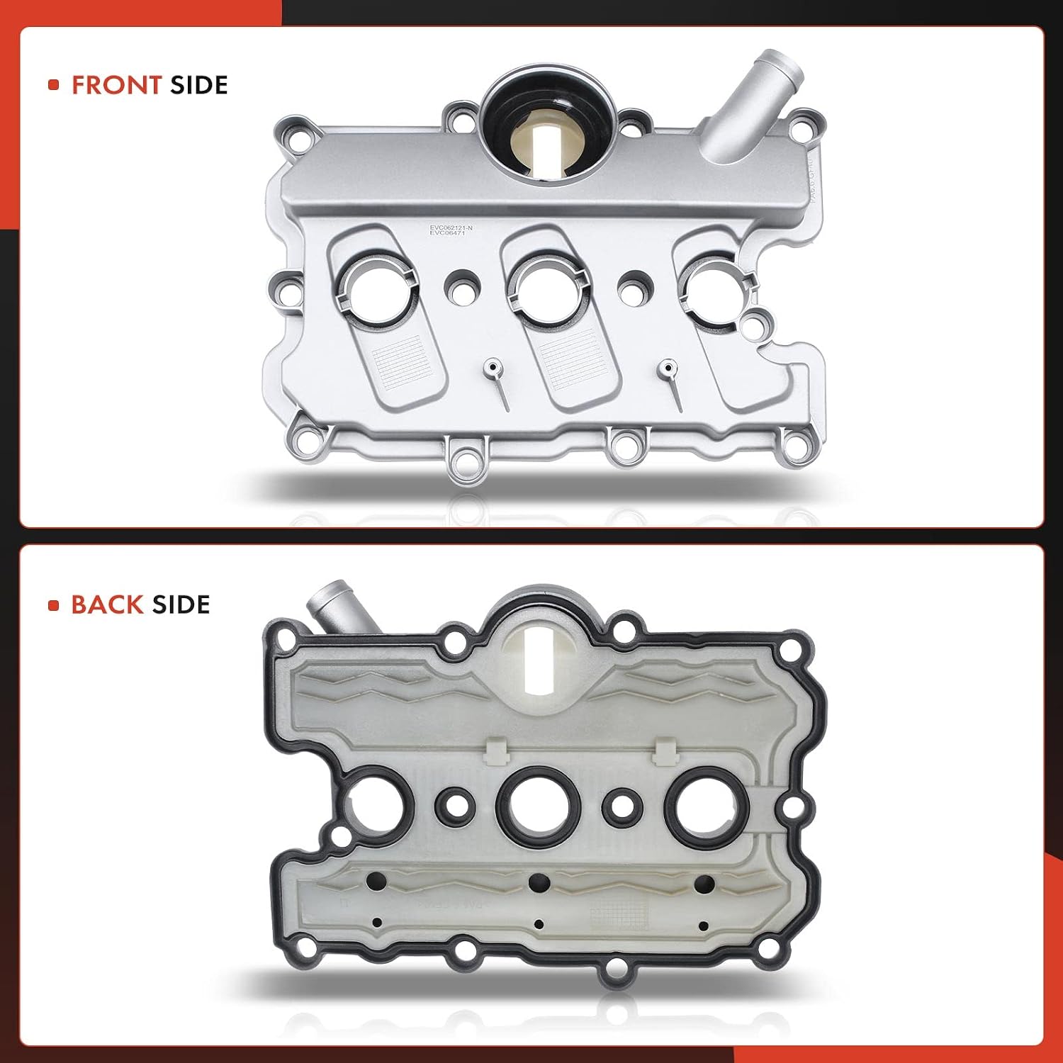 A-Premium Left Engine Valve Cover, with Gasket & Bolts, Compatible with Audi A4 Quattro, A5 Quattro, A6 Quattro, A7 Quattro, A8 Quattro, Q5, Q7, S4, S5, SQ5, Touareg, 2.8L 3.0L 3.2L