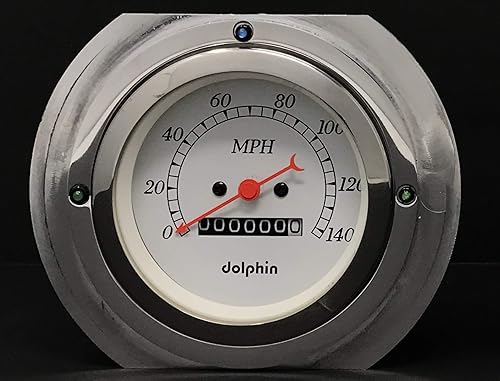Miniatura 2 de Dolphin Gauges Compatible con 1951 1952 Ford Truck 3 3/8 Gauge Quad Style Dash Panel Insertar Set Mecánico Blanco