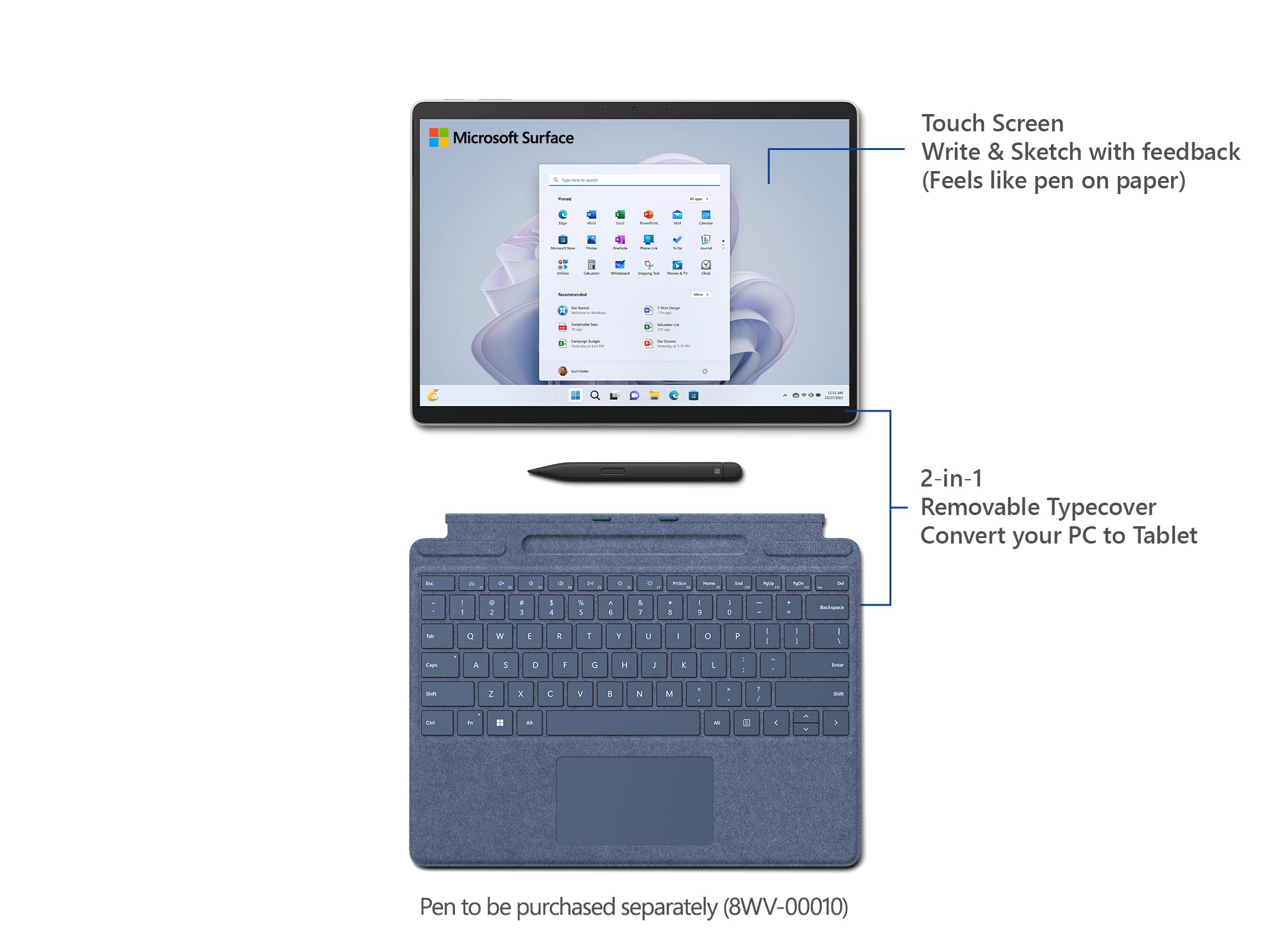 Microsoft Surface Pro 9 5G SQ3 i7 8 GB 128 GB SSD Windows 11 14.4