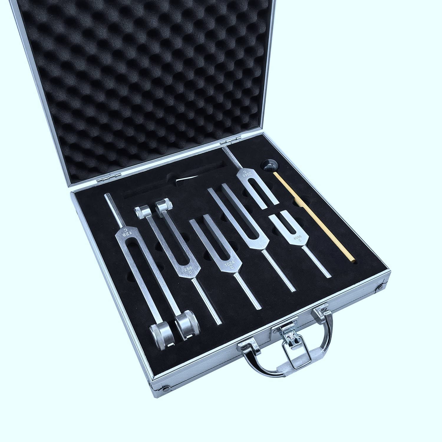 Misamo 128Hz 256Hz 512Hz 1024Hz 2048Hz 4096Hz Heilchakra Stimmgabel Hammer Werkzeug für Klangheilungstherapie