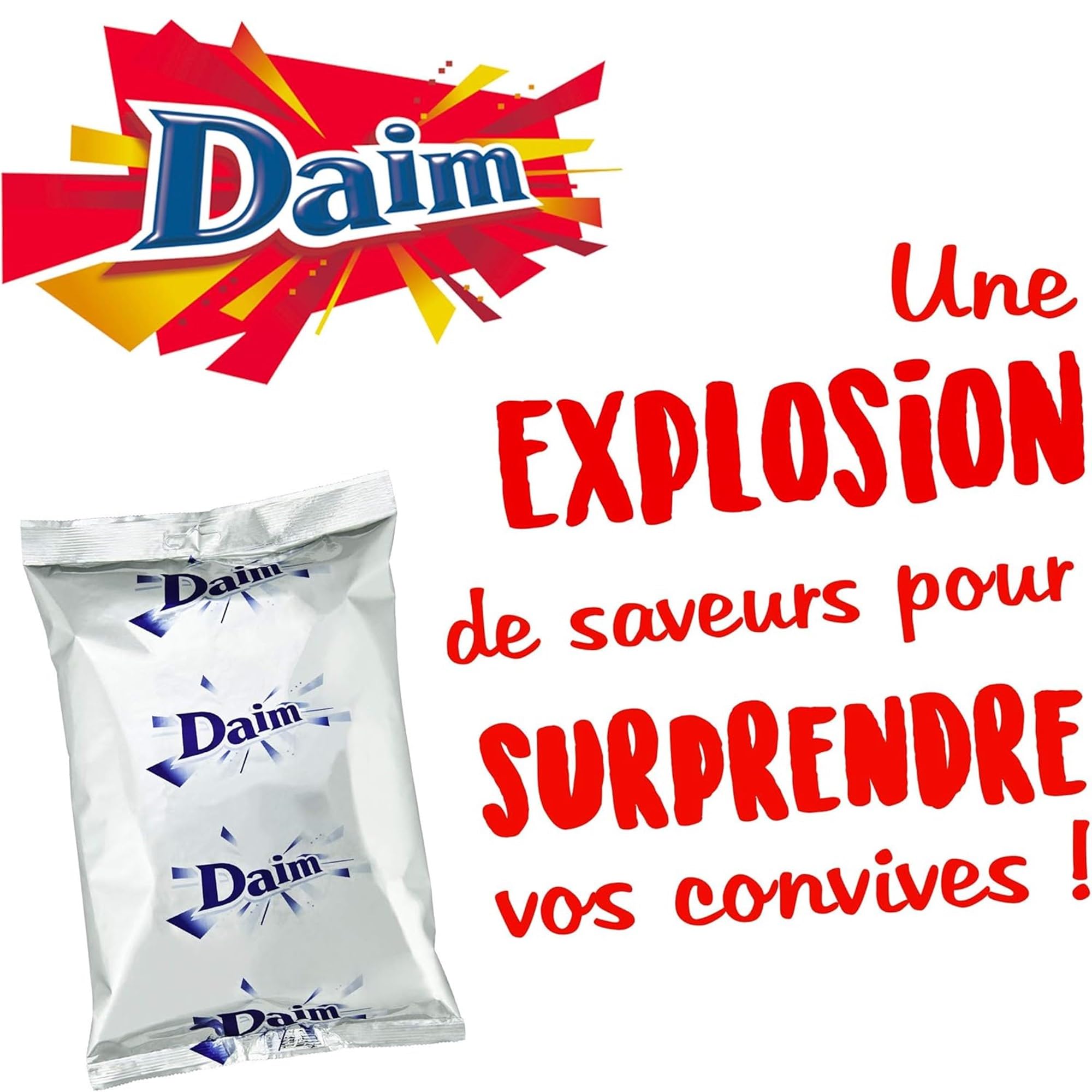 DAIM - Brisures au Chocolat au Lait et Éclats de Caramel - Idéal pour Desserts et Pâtisseries - Format Familial - 2 Sachets de 1 kg