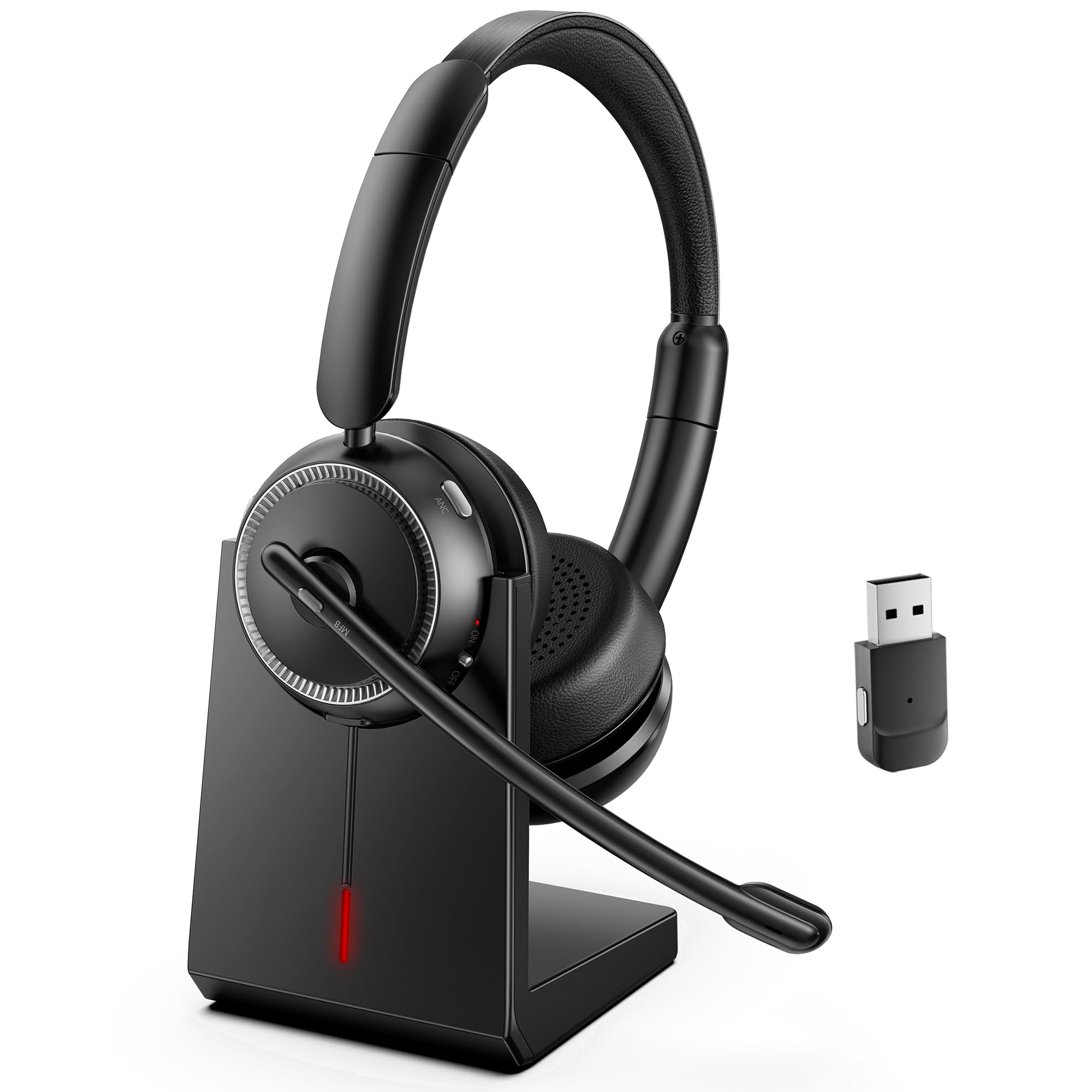 Angteela Wireless Bluetooth 5.4 Headset with Microphone, Wireless Headphones for Cell Phones/Computer/Laptop-image-47