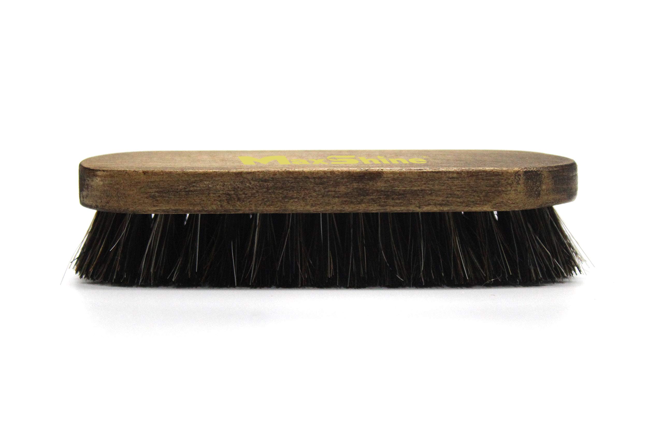 Maxshine Natural Fine Horse Hair Soft Cleaning Brush for Car Detailing Carpet Upholstery (Small)