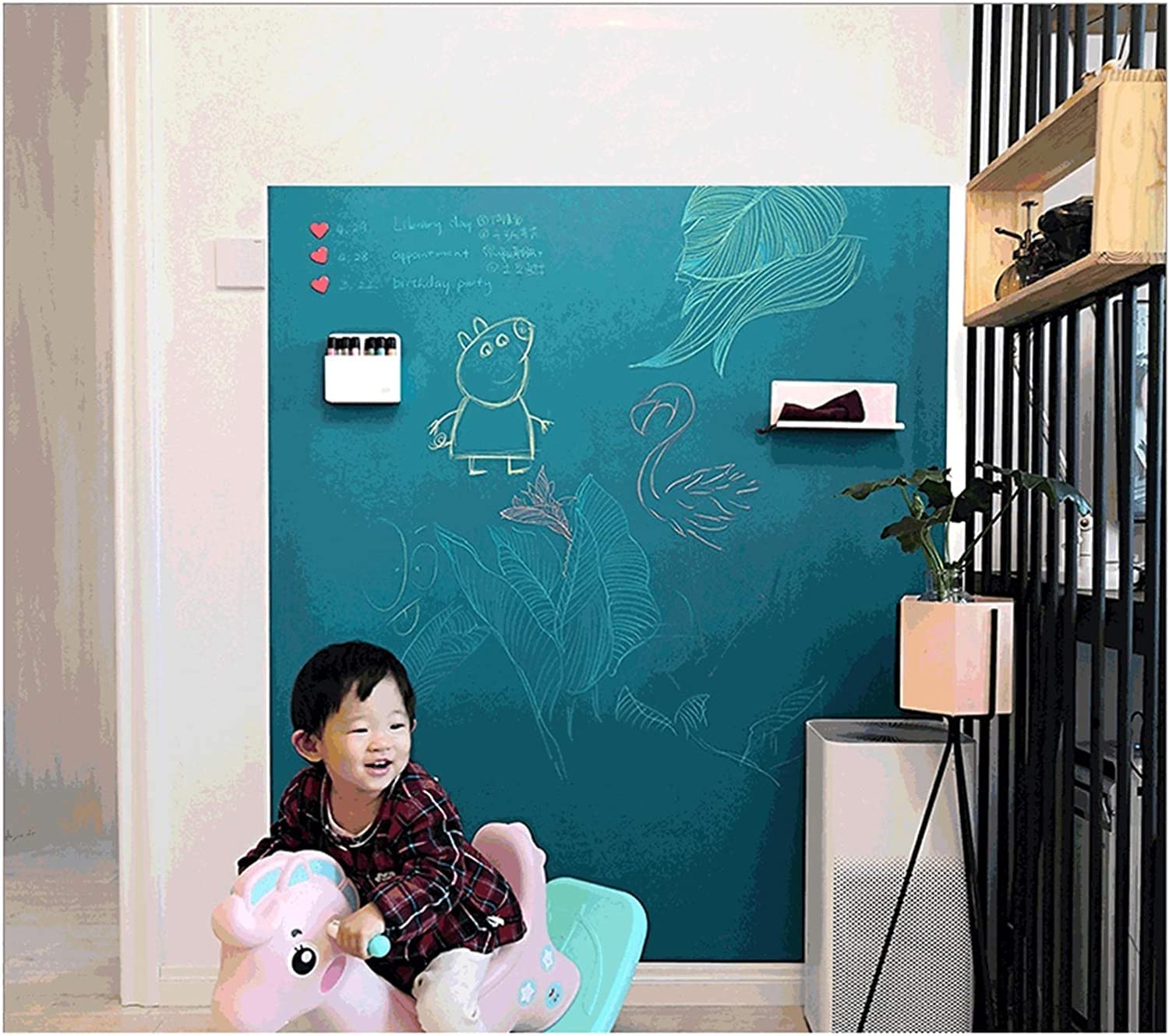 Scheda di Scarabocchio Lavagna da Disegno Lavagna Magnetica a Doppio Strato con Graffiti Adesivi Decorativi da Parete per Bambini e Adulti Lavagna Doodle Utile