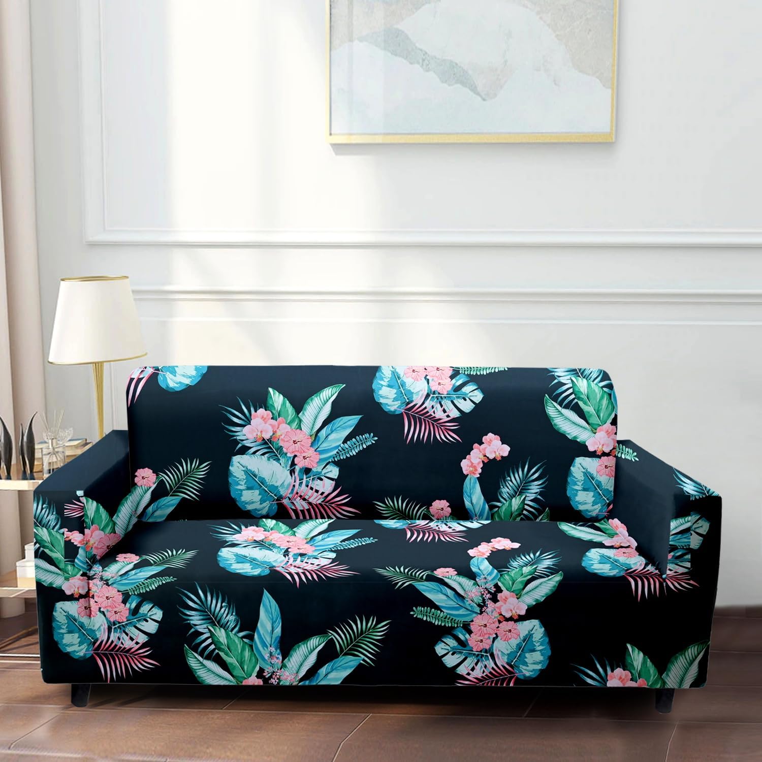Cortina Two Seater Sofa Cover, Polyster Spandex Stretchable Elastic Sofacover, Printed Design (Black) (B0CDD1WFT6) Amazon Price History, Amazon Price Tracker