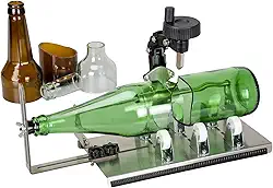Cortador de garrafa de vidro, kit de corte de vidro atualizado para garrafas redondas e quadradas, ferramentas de artesanato DIY com acessórios completos para cortar cerveja, uísque, vinho,