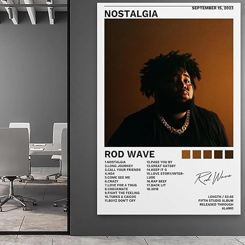 Miniatura 5 de JINUS Póster con diseño de ondas de barra, cubierta de nostalgia, pintura decorativa, lienzo, pósteres de pared e impresión artística moderna para