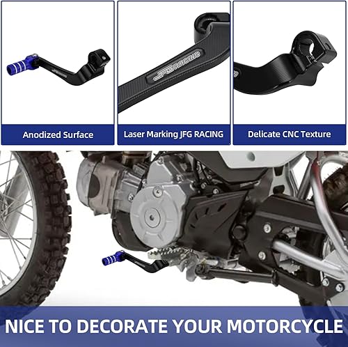 Vista 21 de JFG RACING Palanca de cambios de motocicleta Palanca de cambios Punta plegable CNC para CRF 110 CRF110F 2013-2023 TTR 110 08-09 11-21 Negro