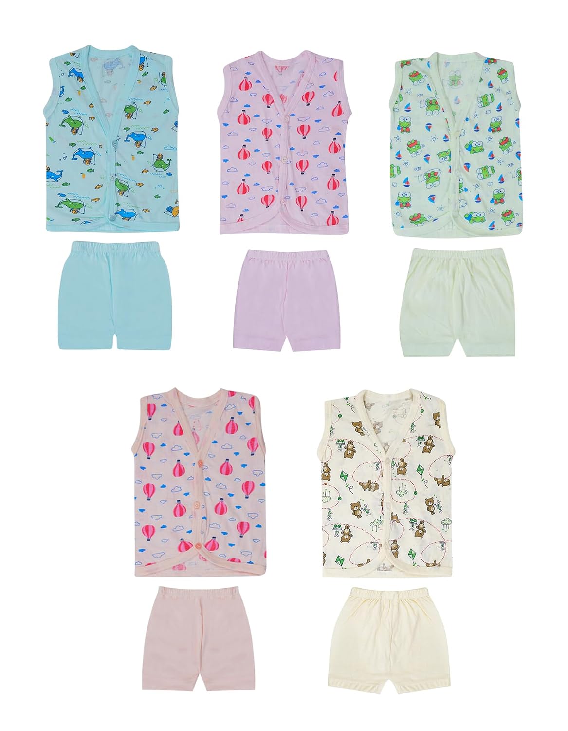 BREEZEWAY New Born Baby Boys & Baby Girls Top and Bottom set, Top wear and Panties, Hosiery soft cotton material Front but... - Review, Price and Buying Guide