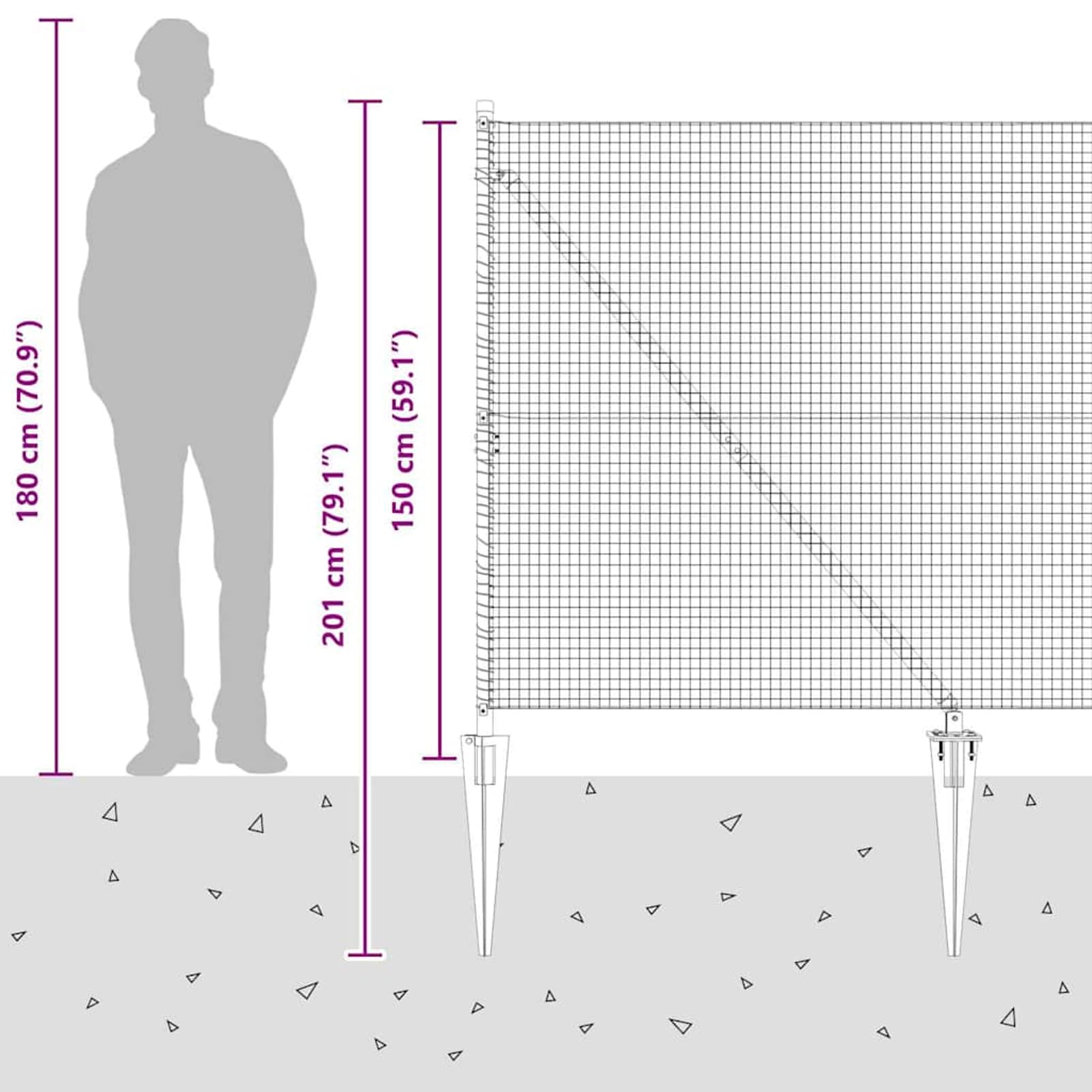 Słupki ogrodzeniowe szare – stal malowana proszkowo, 1000 x 3,2 x 150 cm, 14 sztuk, odporne na warunki atmosferyczne i korozję, do ogrodu i na taras