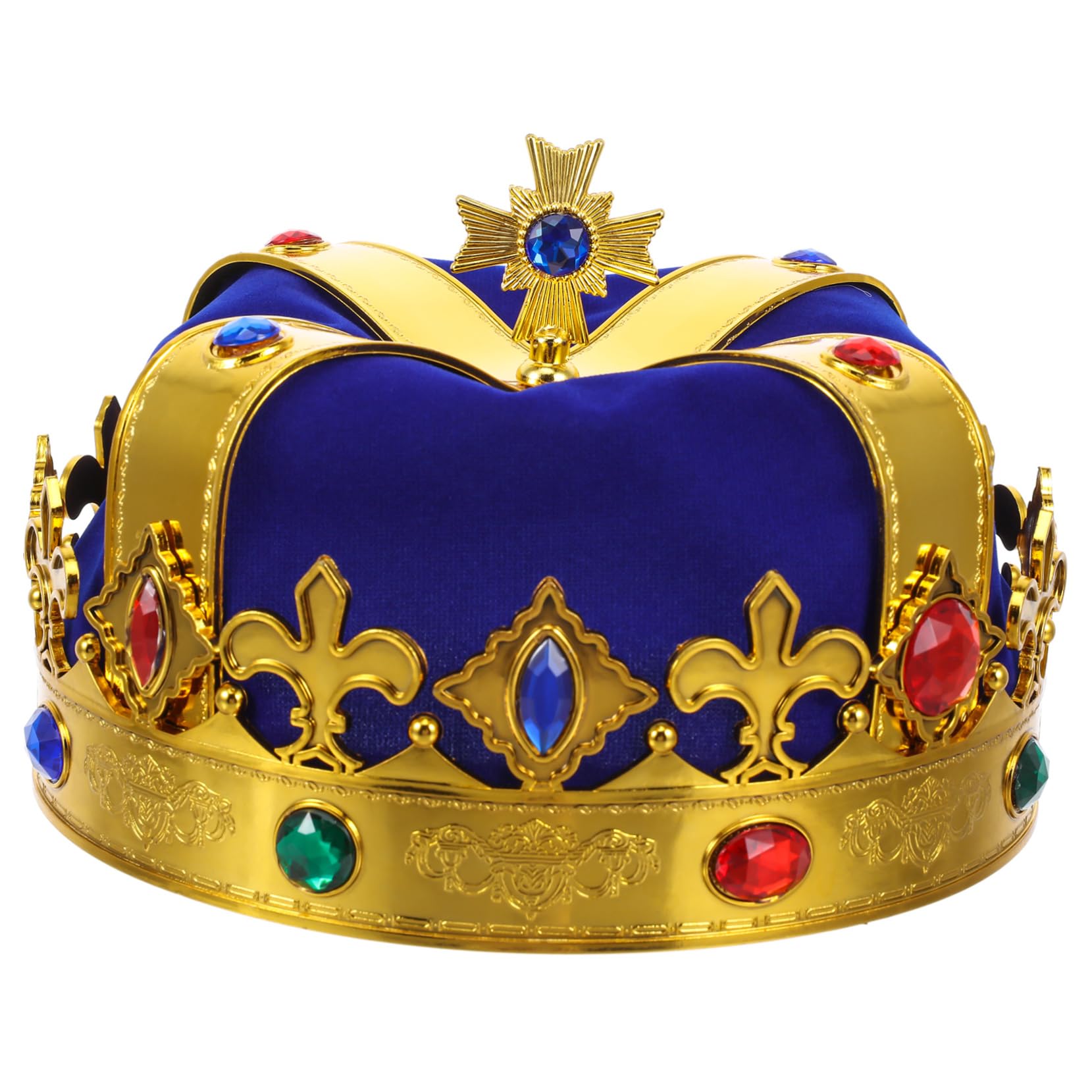 FOMIYES Dress up Costume Hats Princess Crown Halloween Party Hats Dress up Hats for Adult Costumes Bonnets for Gold Prom Jewelry Clothing Crown Hat Headband Costumes Blue