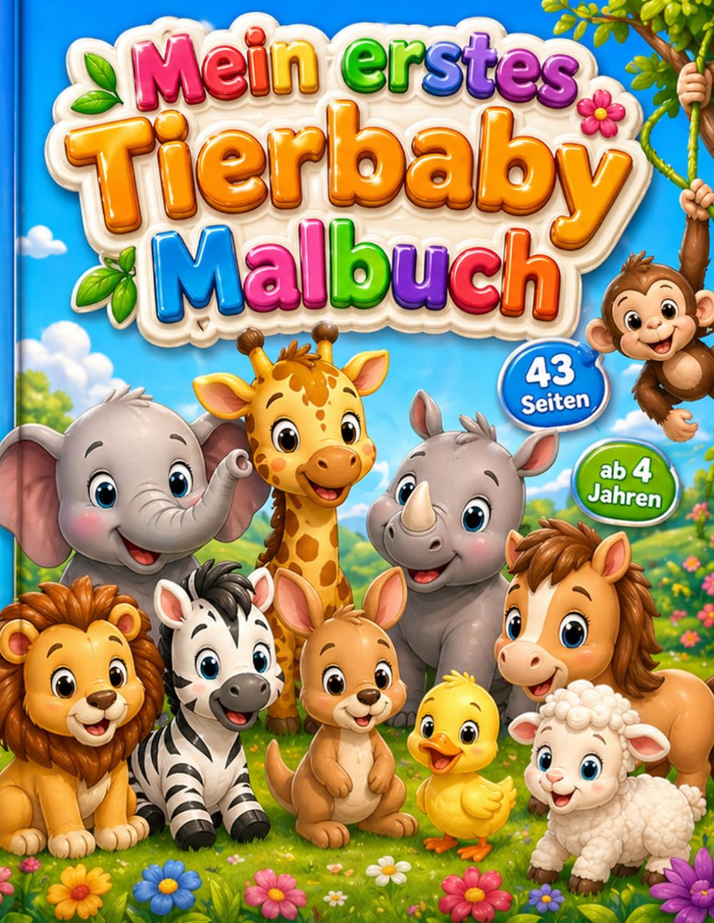 Mein erstes Tierbaby Malbuch