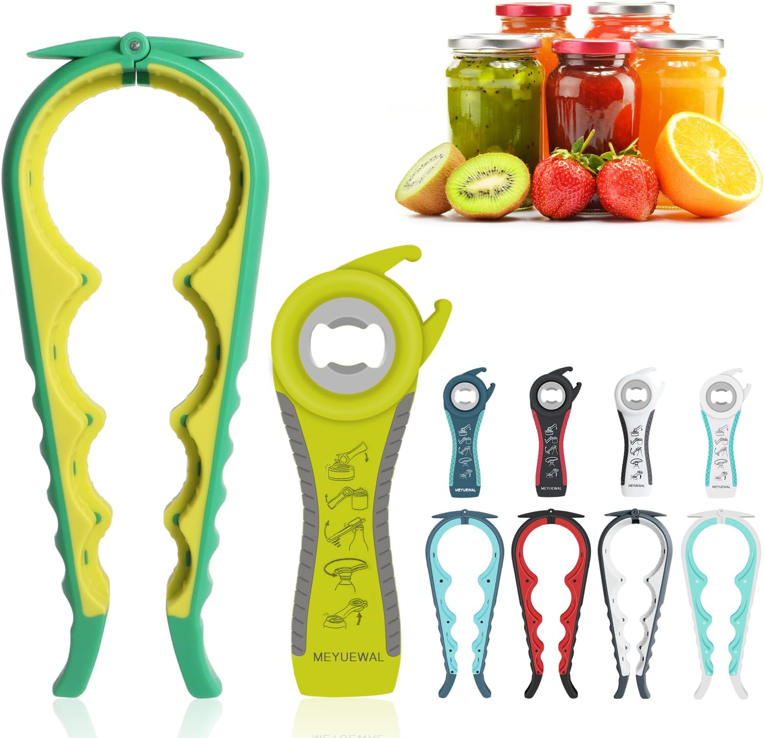 Amazon.com: Jar Opener Bottle Opener for Weak Hands, 5 in 1 Multi ...