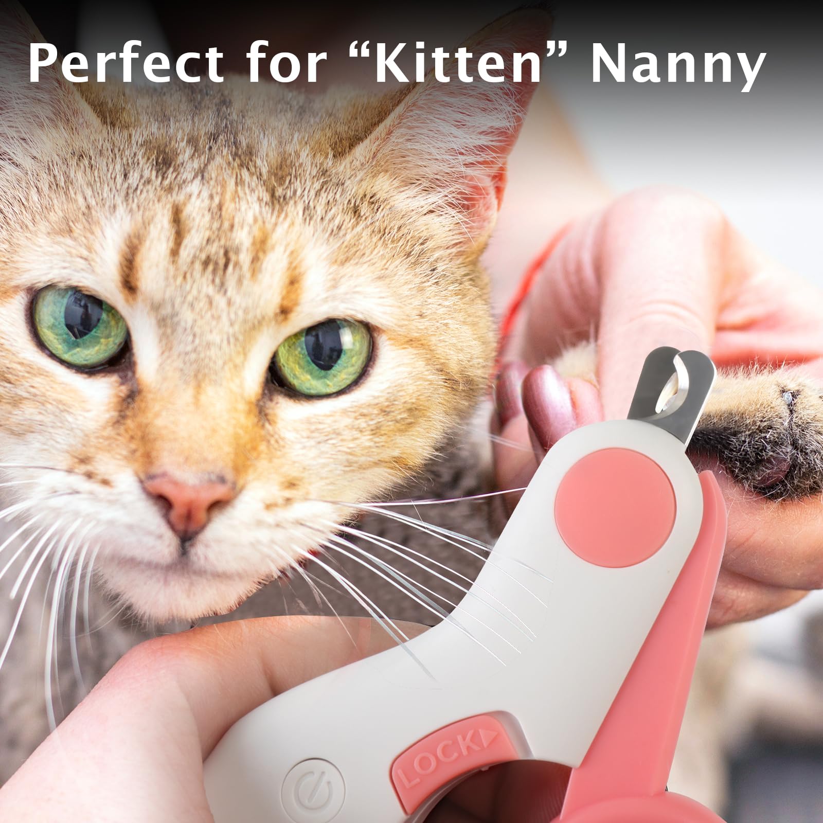 Small Animals Nail Clippers with LED Lights to Avoid Excessive Cutting and Razor Sharp Blades - Professional Claw Trimmer for Tiny Dog Cat Kitten Bunny Rabbit Bird Guinea Pigs Ferret Hamsters (Pink) - image 7
