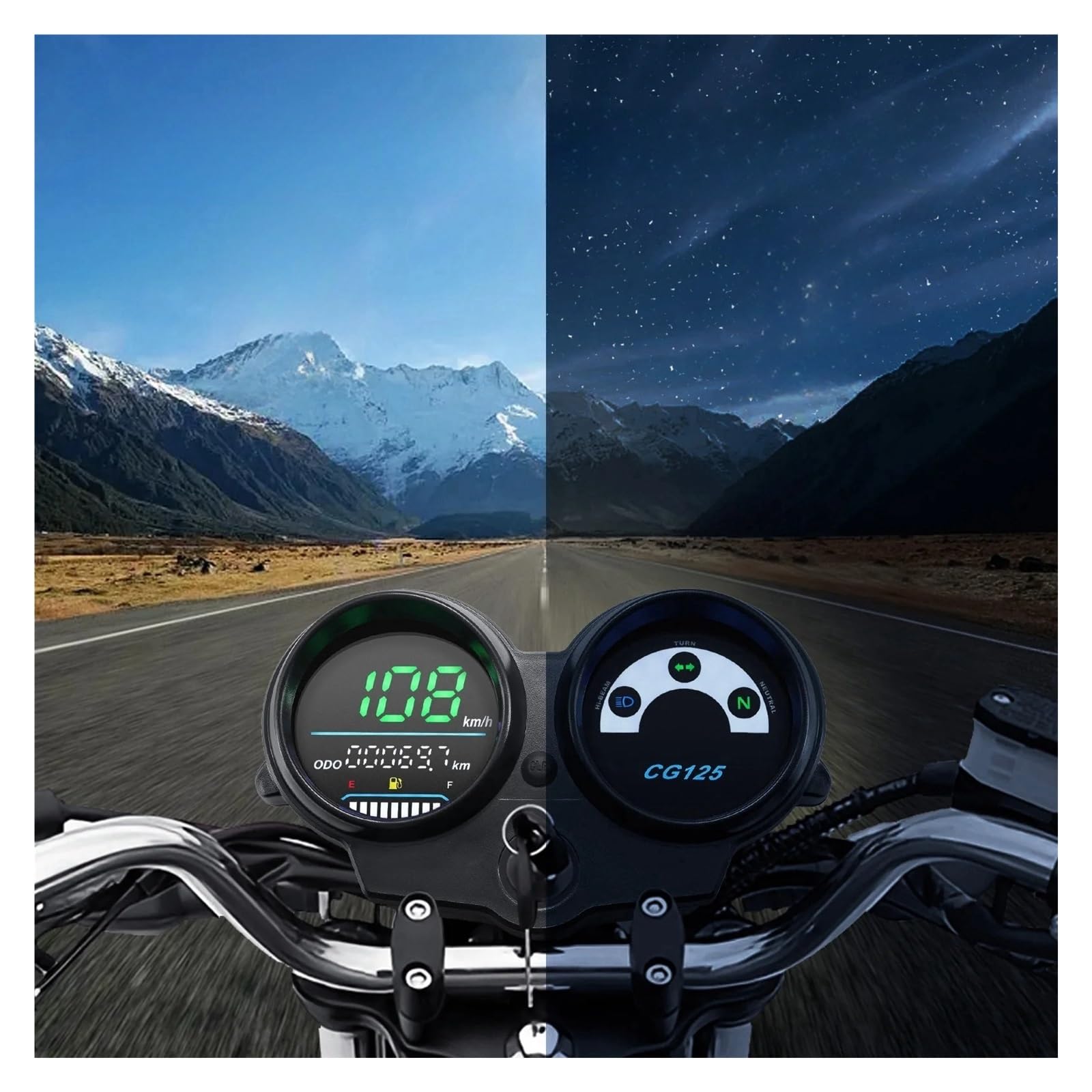 Digitale contagiri Contachilometri Digitale Per Cruscotto Moto Con Indicatore Livello Carburante Abbaglianti Indicatori Di Direzione Per CG125 Anno Dal 2000 Al 2008 Per Fan 125