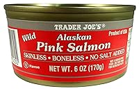 Vista 3 de Trader Joe's Alaskan Wild Pink Salmon lata de 6 onzas, (paquete de 6)