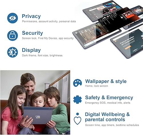 Miniatura 5 de C idea Tablet PC de 10.1 pulgadas, Android 13 con certificado Google GMS, 8 GB de RAM+128 GB de ROM (512 GB TF), pantalla Full HD de 1920 x 1200