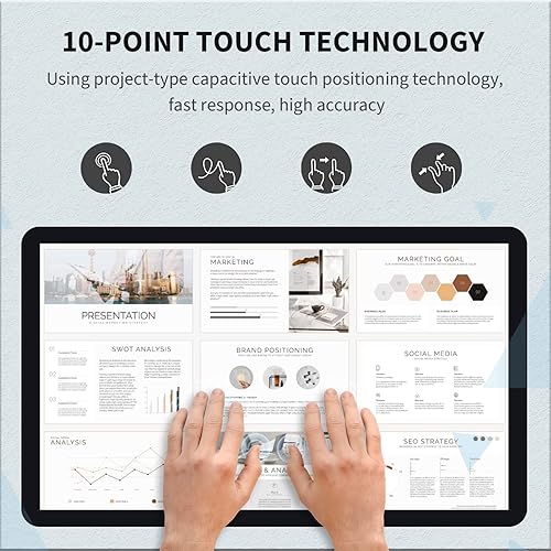 Miniatura 2 de TouchWo Monitor de PC todo en uno con pantalla táctil Android 11.0 de 27 pulgadas, FHD 169 1080P, WiFi y altavoces integrados, RK3568 4GB RAM y 32GB