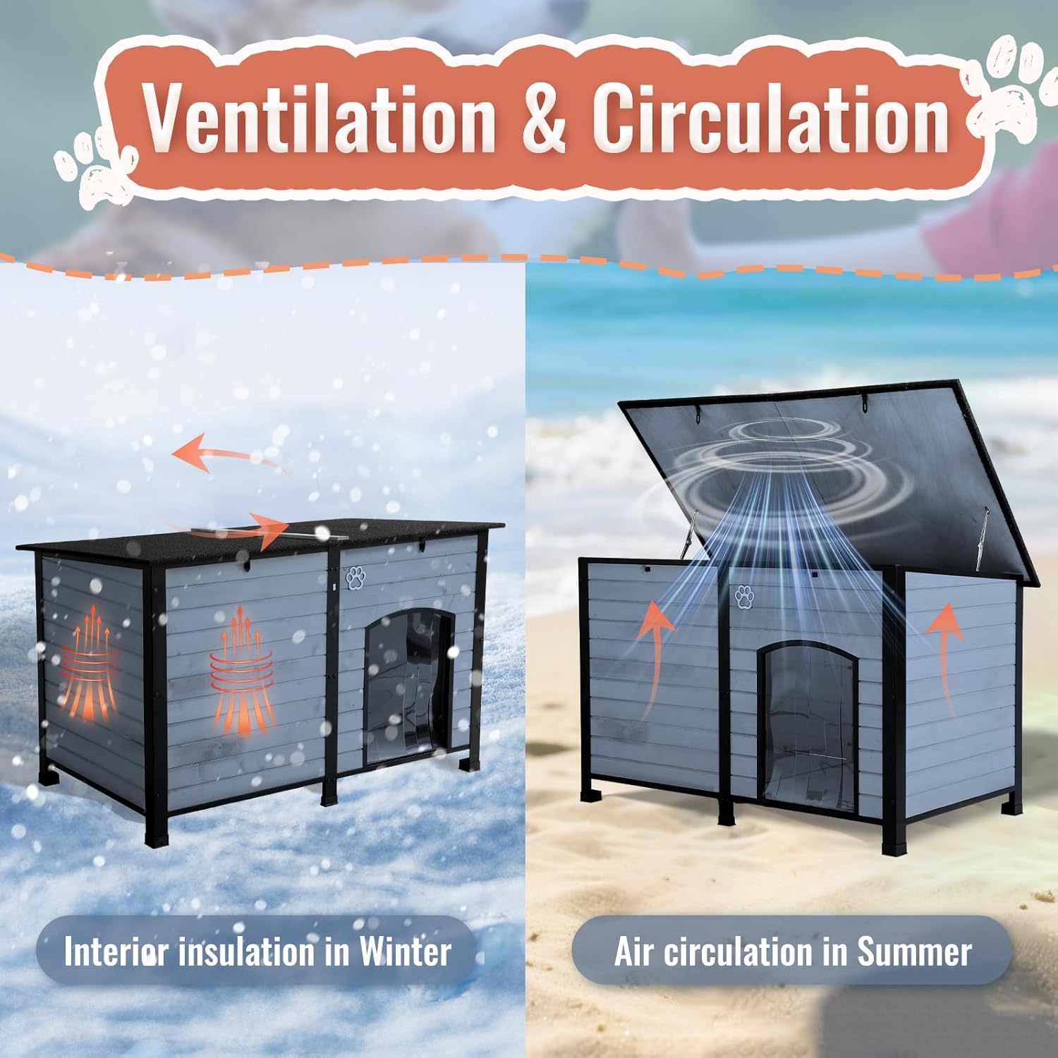 Explore the Perfect Shelter: The 55" Outdoor Dog House Review!