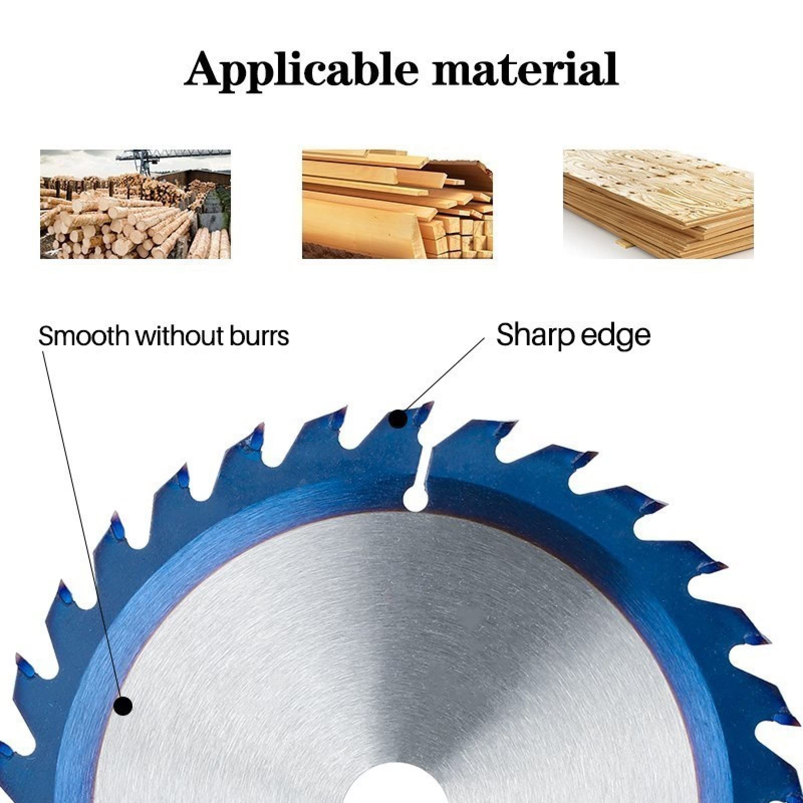 1pc 165-300mm TCT Lame De Scie Nano Revêtement Bleu Lame De Scie Circulaire Bois Disques De Coupe Lame De Scie À Pointe De Carbure,250x2.8x30x80T