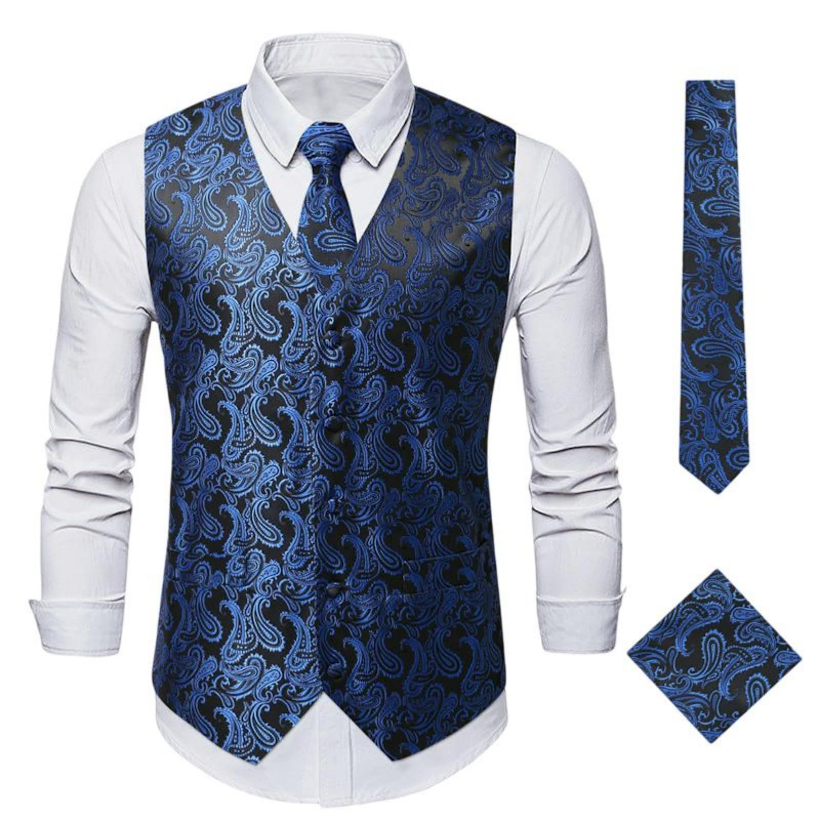Chaleco de traje casual para caballero ropa elegante corte moderno 8