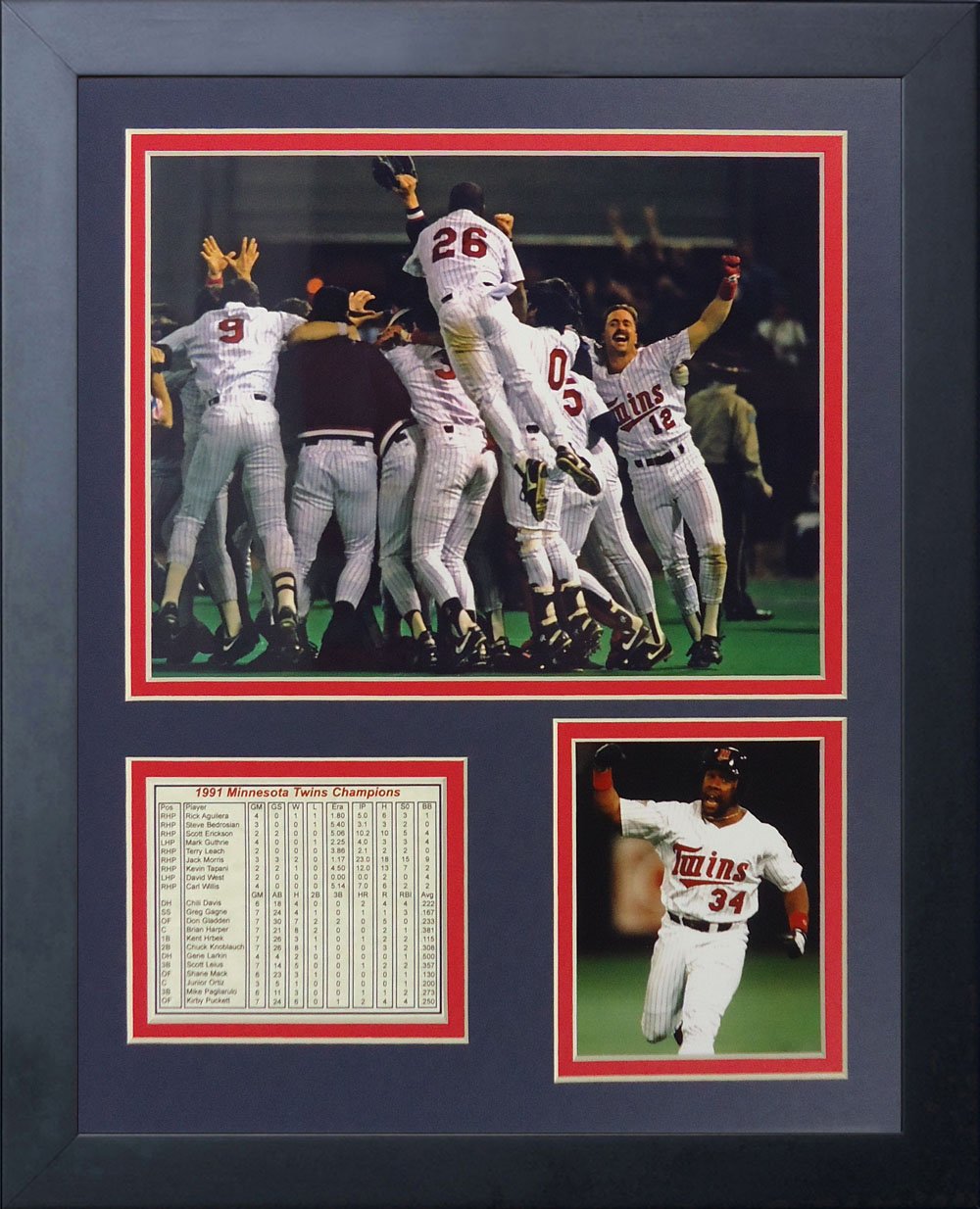 Legends Never Die "1991 Minnesota Twins Champions Framed Photo Collage, 11 x 14-Inch (11342U)