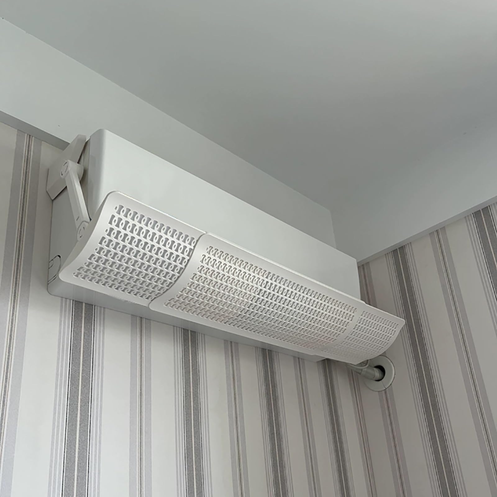 Deflettore Condizionatore Universale Anti-Soffio Diretto Stile Laterale con Attacco a Parete Deflettore Aria Condizionata Telescopico Deviatore per Bocchette di Ventilazione