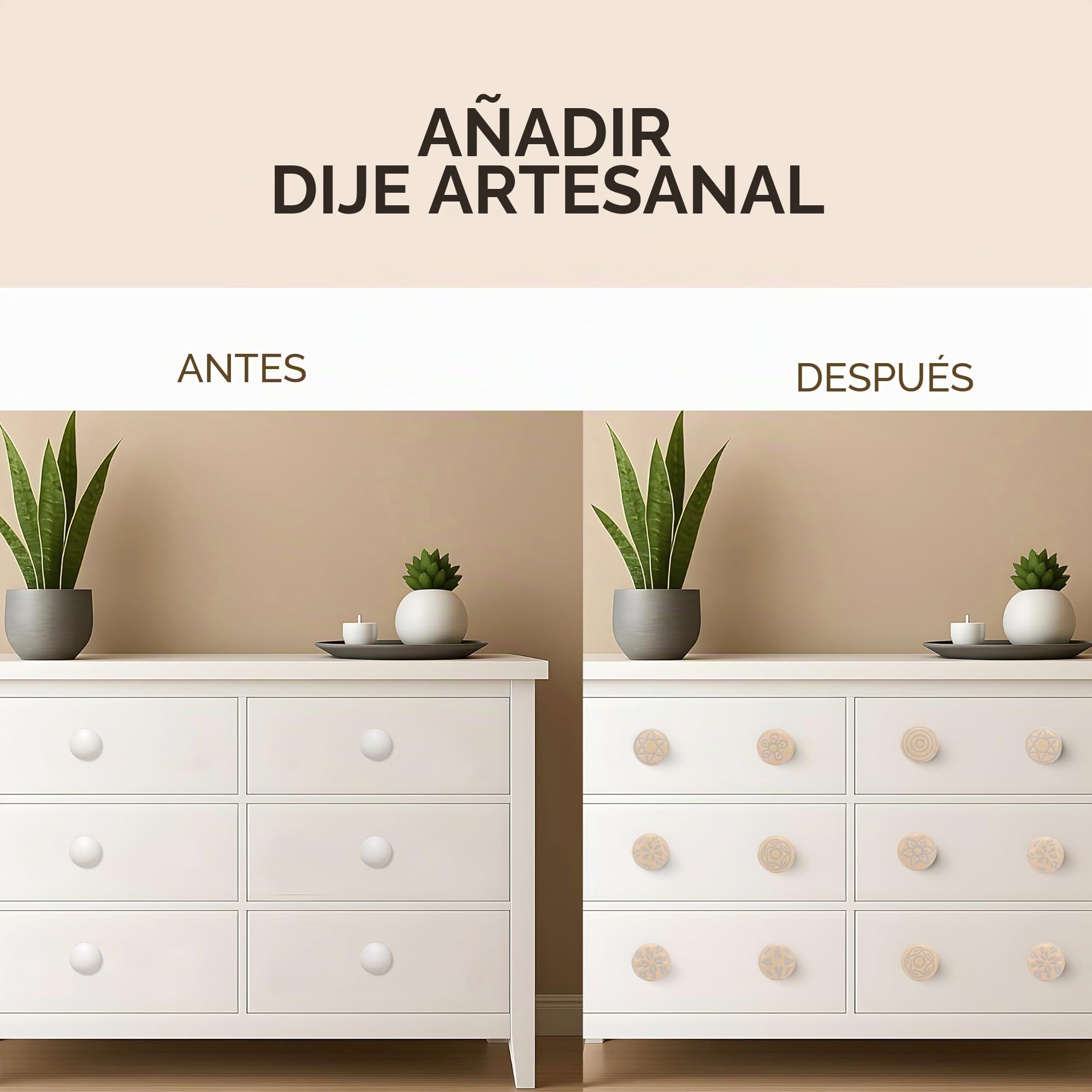 Ajuny Juego de 20 Pomos de Cerámica Amarillo Claro para Tocadores, Cajones y Armarios, Tiradores Decorativos Hechos a Mano para Muebles de Cocina, Baño y Dormitorio