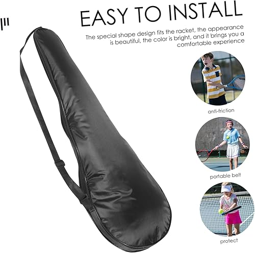 Miniatura 4 de Sosoport Funda para raqueta de tenis, bolsa de bádminton, bolsa de transporte acolchada para raqueta de bádminton, bolsa para la cabeza de
