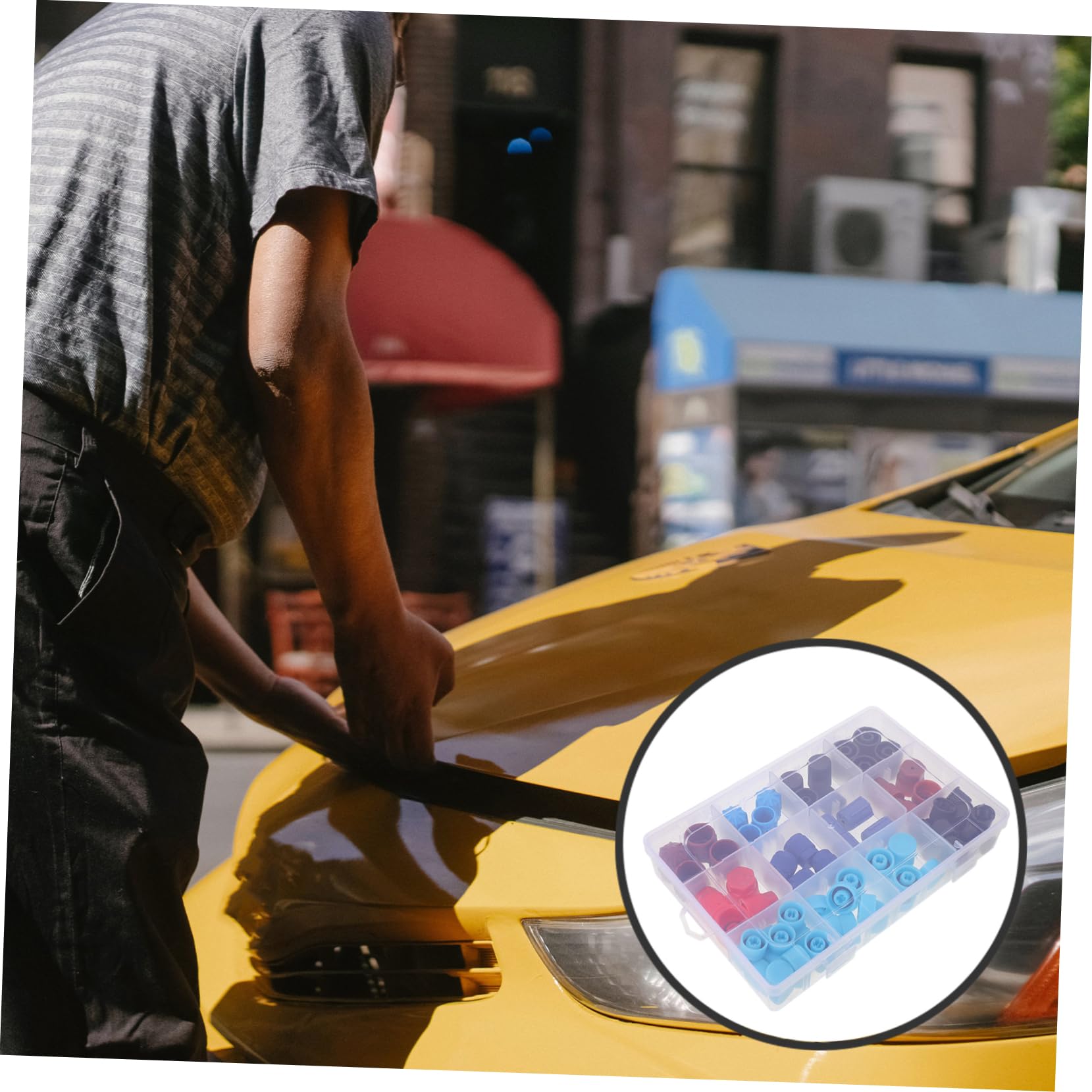 77 Stück Teiliges Set für Auto Klimaanlage Ventilkappen Schutzkappen für Ventilkerne Langlebig und Kompatibel mit Verschiedenen Automarken für Reparaturen
