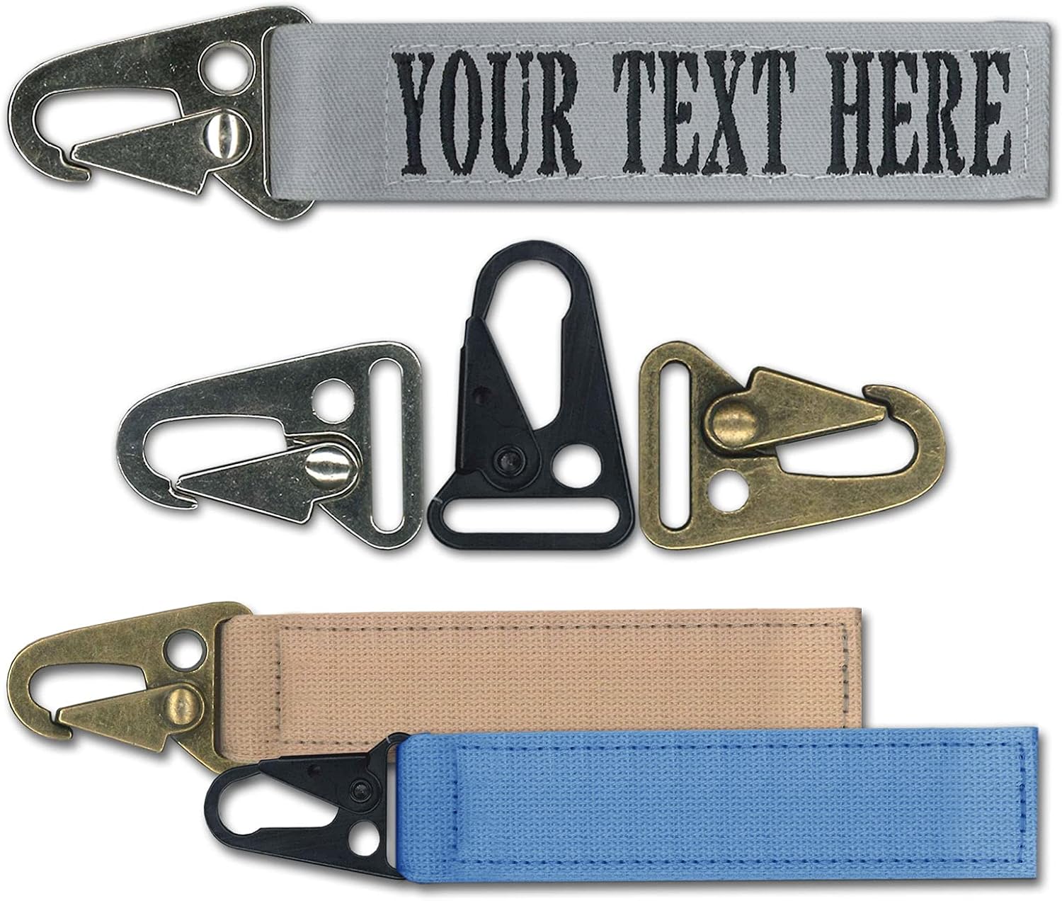 Custom Name Tape Material 4.5" Sling Clip Style Glow in The Dark Embroidery
