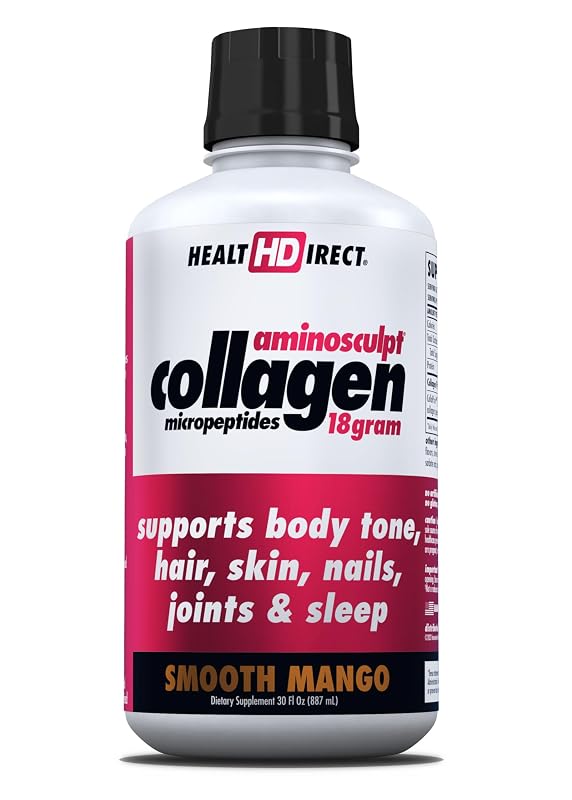 HEALTH DIRECT Colágeno líquido tipo 1, sabor manga suave, 16 g por porção, 887 mL