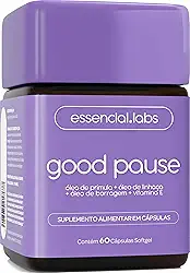 GOOD PAUSE - Fórmula Exclusiva para a Menopausa e TPM com PRIBOLIN um blend poderoso de Óleo de Prímula, Óleo de Borragem, Òleo de Linhaça e Vitamina E - 60 Cápsulas Softgel