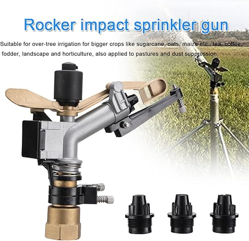 Miniatura 7 de Aspersor de riego de granja agrícola de 1 "pistola de riego de riego de área grande Aerosol de riego de área grande Rotatorio de 360 para césped de