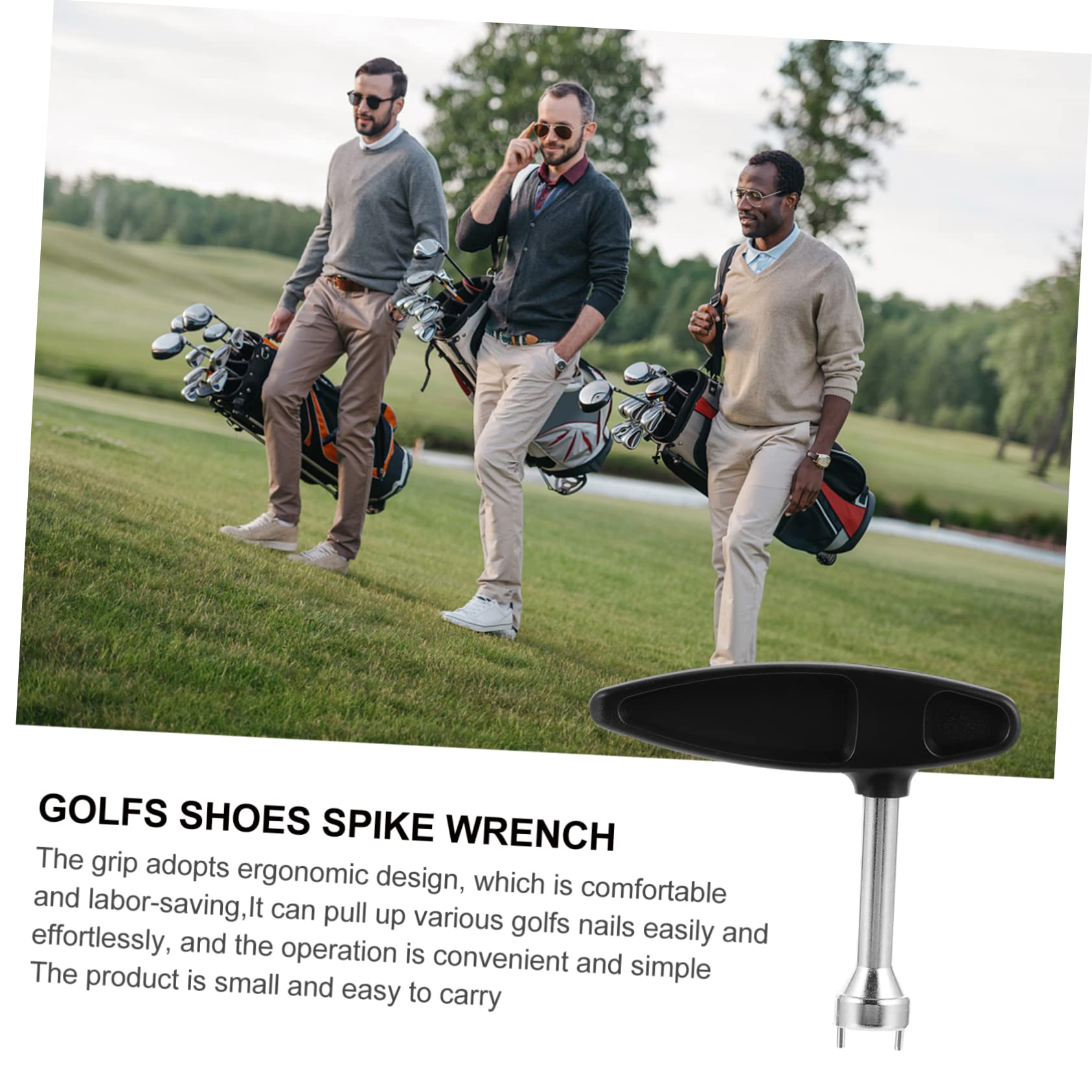 GANAZONO 3pcs Golf Cleat Spike Remover Tool Maintenance Accessory for Easy Spike Essential Wrench for Golfers for Quick Cleat Changes Anytime