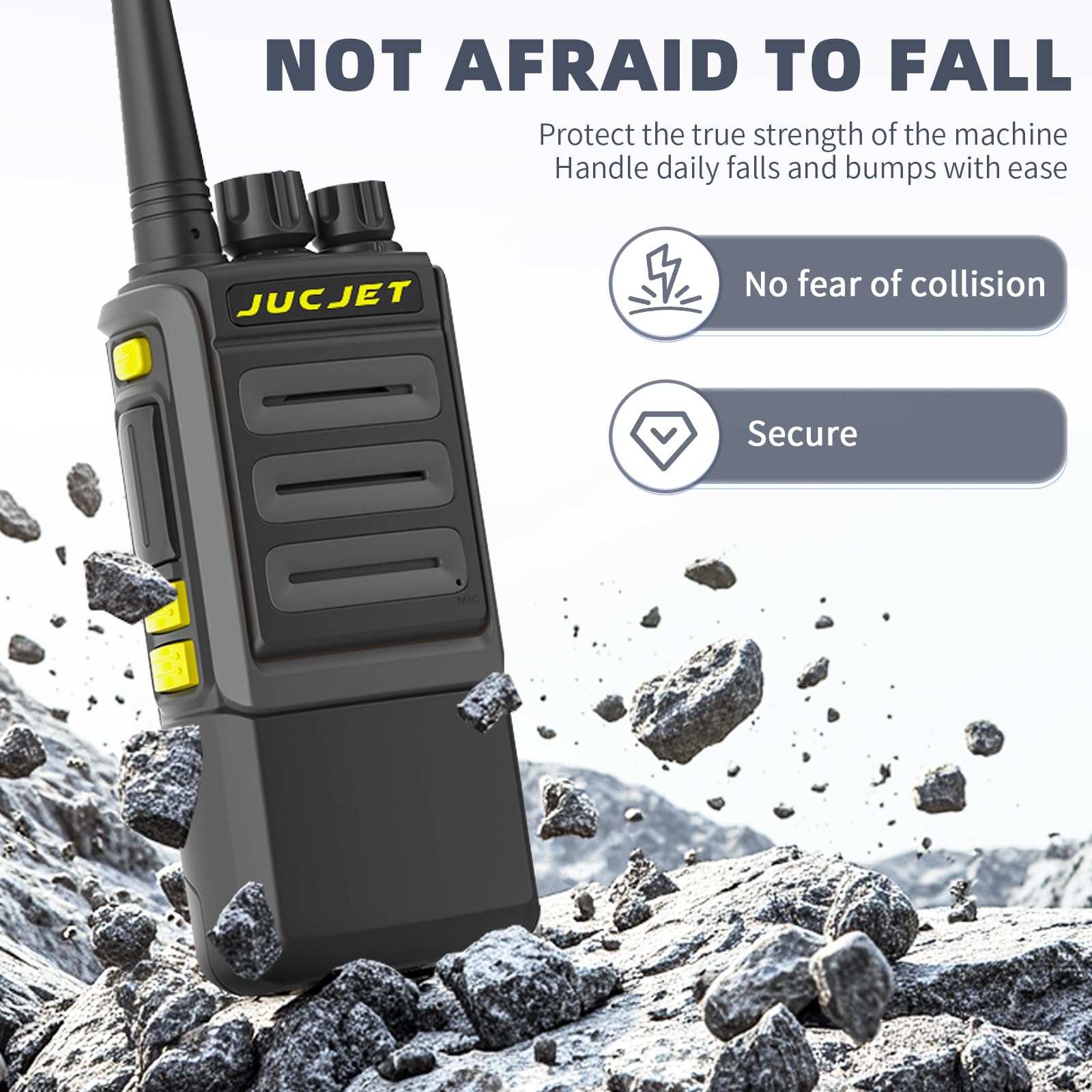 1901D Walkie Talkies, Radioaficionado 430-440MHz, USB-C, 2 Piezas